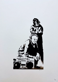 Banksy - Old school grannies x/150 číslovaná edice s certifikátem, 50x70cm