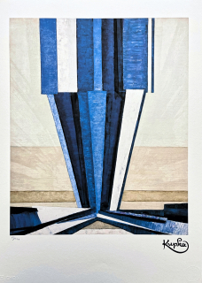 František Kupka - Tvar modré A I 65/350 - limitovaná edice s certifikátem, 50x70cm