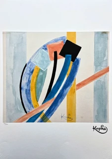 František Kupka - Yellow and blue x/350 - limitovaná edice s certifikátem, 50x70cm
