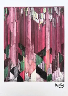 František Kupka - Study of verticals x/350 - limitovaná edice s certifikátem, 50x70cm