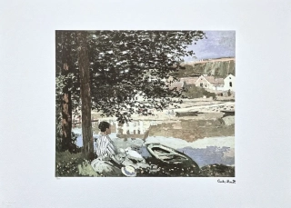 Claude Monet - Bennecourt 49/250 - limitovaná edice s certifikátem, 70x50cm
