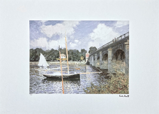 Claude Monet - The Argenteuil Bridge 70/250 - limitovaná edice s certifikátem, 70x50cm