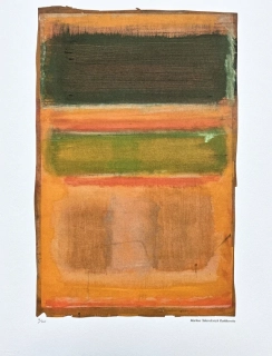 Mark Rothko - Untitled green and beige x/200 - signováno, s certifikátem, 50x65 cm