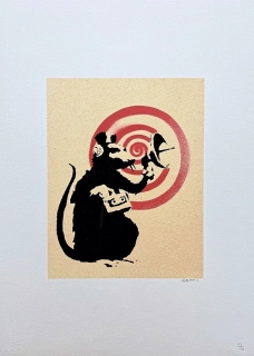 Banksy - Radar Rat x/150 - číslovaná edice s certifikátem, 50x70cm