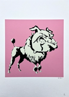 Banksy - Bulldog x/150 - číslovaná edice s certifikátem, 50x70cm