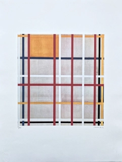 Piet Mondrian - New York City 100/200 - signováno, limitovaná edice, 50x66cm