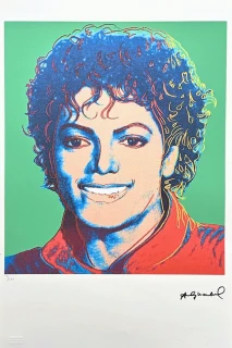 Andy Warhol - Michael Jackson zelený x/100 - edice Leo Castelli s certifikátem
