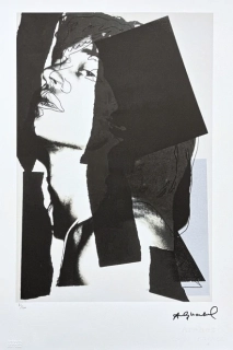 Andy Warhol - Mick Jagger - profil v černé 83/100 - edice Leo Castelli s certifikátem