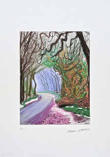 David Hockney - The Arrival of Spring in Woldgate, East Yorkshire 6/200 - limitovaná edice, s certifikátem, 35x50 cm