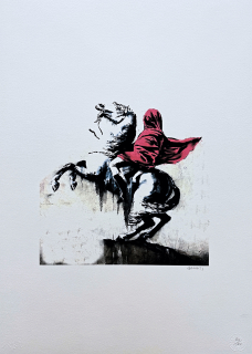 Banksy - Horse rider 83/150 číslovaná edice s certifikátem, 50x70cm