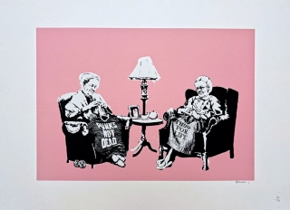 Banksy - Grannies x/150 - číslovaná edice s certifikátem, 70x50cm