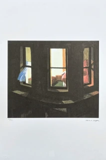 Edward Hopper - Night windows x/150 - limitovaná edice, s certifikátem, 38x57 cm