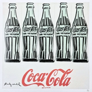 Andy Warhol - 5x Coca-Cola x/500 - signováno, 50x50cm, limitovaná edice CMOA s certifikátem