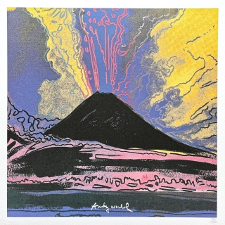 Andy Warhol - Vesuvius - černý x/500 - signováno, 50x50cm, limitovaná edice CMOA s certifikátem
