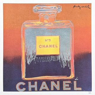 Andy Warhol - Chanel hnědo-modrý 318/500 - signováno, 50x50cm, limitovaná edice CMOA s certifikátem