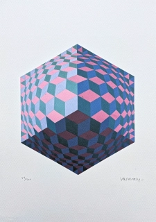 Victor Vasarely - Kettes - limitovaná edice s certifikátem