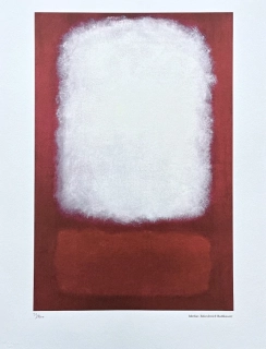 Mark Rothko - Red and white x/200 - signováno, s certifikátem, 50x65 cm