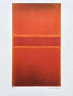 Mark Rothko - Red and two orange stripes x/200 - signováno, s certifikátem, 50x65 cm