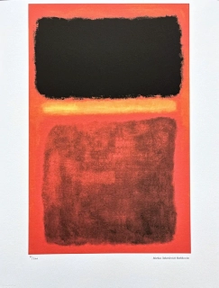 Mark Rothko - Black and yellow on black x/200 - signováno, s certifikátem, 50x65 cm