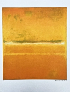 Mark Rothko - Yellow and orange with green stripe x/200 - signováno, s certifikátem, 50x65 cm