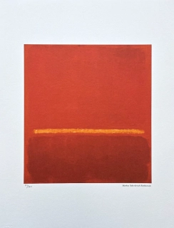 Mark Rothko - Yellow stripe on red x/200 - signováno, s certifikátem, 50x65 cm