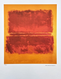 Mark Rothko - Red stripes on yellow 97/200 - signováno, s certifikátem, 50x65 cm