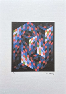 Victor Vasarely - Izzo - limitovaná edice s certifikátem, x/500, 35x50cm