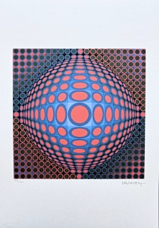 Victor Vasarely - Vega - limitovaná edice s certifikátem, x/500, 35x50cm