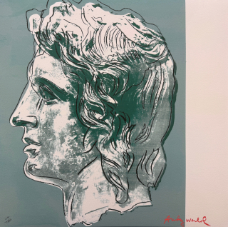 Andy Warhol - Alexander the Great modrý x/2400 - 60x60, limitovaná edice CMOA s certifikátem