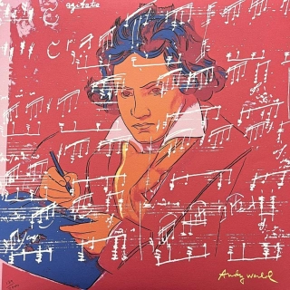 Andy Warhol - Beethoven červený 179/2400 - 60x60, limitovaná edice CMOA s certifikátem