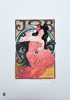 Alfons Mucha - Job 21/100 - limitovaná edice, signováno, 50x70cm
