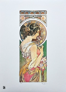 Alfons Mucha - Primrose 48/100 - limitovaná edice, signováno, 50x70cm