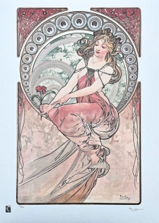Alfons Mucha - La peinture 42/100 - limitovaná edice, signováno, 50x70cm