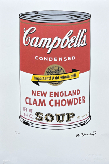 Andy Warhol - Campbell's Soup New England 71/100 - edice Leo Castelli s certifikátem
