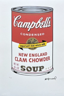 Andy Warhol - Campbell's Soup New England x/100 - edice Leo Castelli s certifikátem