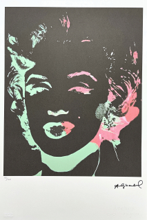 Andy Warhol - Marilyn Monroe metalická černá 66/100 - edice Leo Castelli s certifikátem