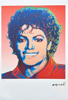 Andy Warhol - Michael Jackson červený 21/100 - edice Leo Castelli s certifikátem