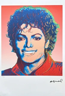 Andy Warhol - Michael Jackson červený x/100 - edice Leo Castelli s certifikátem
