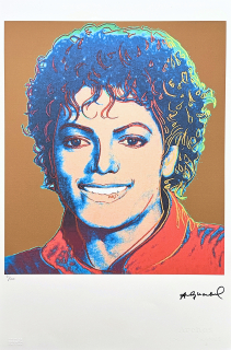 Andy Warhol - Michael Jackson hnědý 85/100 - edice Leo Castelli s certifikátem
