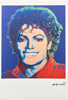 Andy Warhol - Michael Jackson tmavě modrý x/100 - edice Leo Castelli s certifikátem