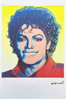 Andy Warhol - Michael Jackson žlutý x/100 - edice Leo Castelli s certifikátem