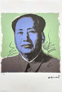 Andy Warhol - Mao Ce-tung zeleno-šedý x/100 - edice Leo Castelli s certifikátem