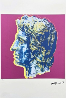 Andy Warhol - Alexander the Great tmavě růžový 31/100 - edice Leo Castelli s certifikátem