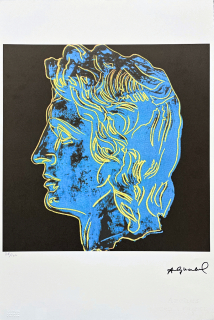 Andy Warhol - Alexander the Great - modrý na černém pozadí 84/100 - edice Leo Castelli s certifikátem