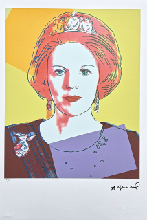 Andy Warhol - Queen Beatrix žlutá 62/100 - edice Leo Castelli s certifikátem