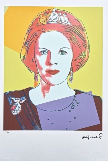 Andy Warhol - Queen Beatrix žlutá x/100 - edice Leo Castelli s certifikátem