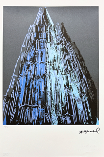 Andy Warhol - Cologne Cathedral modrá 44/100 - edice Leo Castelli s certifikátem