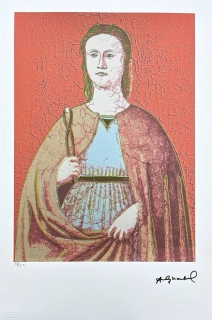Andy Warhol - Saint Apollonia červená x/100 - edice Leo Castelli s certifikátem