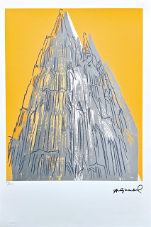 Andy Warhol - Cologne Cathedral žlutá 23/100 - edice Leo Castelli s certifikátem