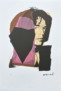Andy Warhol - Mick Jagger růžovo-černý 40/100 - edice Leo Castelli s certifikátem